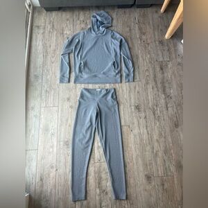 Tommy John Waffle Knit Grey Lounge Set - size S
